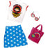 Фото #1 товара Одежда для кукол Barbie футболка, юбка, сумка, очки