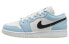 Одежда и обувь > Детям > Обувь Детские кроссовки Air Jordan 1 (GS) "Ice Blue" Jersey Blue Jordan 554723-401 36 - фото #2