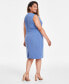 Plus Size Crewneck Sleeveless Sheath Dress