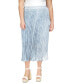 ფოტო #1 პროდუქტის Plus Size Petal-Print Pleated Midi Skirt