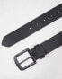 Levi's Seine metal leather belt in matter black