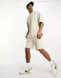 Only & Sons co-ord textured jersey shorts in beige Pelican, 2XS - фото #2