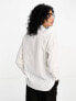 Mango oversized shirt in white