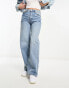 Фото #2 товара Monki Yoko wide leg jeans in mid blue