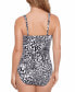 Фото #2 товара Women's Printed Ruched-Front One Piece Swimsuit, Created for Macy's