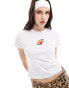 Фото #1 товара JJXX baby t-shirt with stay peachy chest print in white