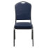 Фото #3 товара Hercules Series Crown Back Stacking Banquet Chair In Navy Vinyl - Silver Vein Frame