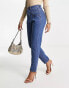 Фото #4 товара Fae high waist western style top stitch jeans in indigo blue