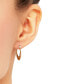 ფოტო #2 პროდუქტის Small Textured Hoop Earrings in 14k Gold