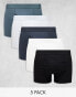 Фото #2 товара Weekday 5-pack boxer briefs in blue black and white