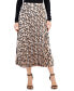 Фото #1 товара Women's Printed Satin Pull-On Pleated Skirt