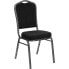 Фото #4 товара Hercules Series Crown Back Stacking Banquet Chair In Black Dot Patterned Fabric - Silver Vein Frame