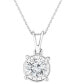Фото #1 товара TruMiracle diamond Solitaire 18" Pendant Necklace (5/8 ct. t.w.) in 14k White Gold