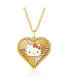 Фото #1 товара Hello Kitty sanrio Womens Starburst Heart Pendant Necklace, 18'' - Authentic Officially Licensed