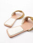 Фото #2 товара Simmi London Wide Fit Kenya embellished strap flat sandal in gold