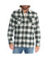 Фото #3 товара Clothing Men's Faux Fur Lined Plaid Shirt Jacket