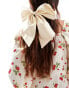 ASOS DESIGN hair clip with oversized bow in cream