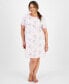Фото #1 товара Plus Size Floral Short-Sleeve Sleep Shirt, Created for Macy's