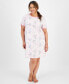 ფოტო #1 პროდუქტის Plus Size Floral Short-Sleeve Sleep Shirt, Created for Macy's