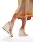 Фото #8 товара Simmi London Radial wedge heeled sandal in natural with clear straps