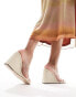 Фото #4 товара Simmi London Radial wedge heeled sandal in natural with clear straps