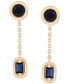 ფოტო #7 პროდუქტის 3-Pc. Set Lab-Grown Multi-Gemstone Linear Chain Drop Earrings (1-1/5 ct. t.w.) in 14k Gold-Plated Sterling Silver