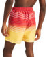 Men's Ombre Stripe Full Elastic 6" Swim Trunks