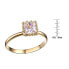 ფოტო #3 პროდუქტის Sterling Silver White Cubic Zirconia Gold Plating Clear Ring