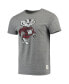 ფოტო #3 პროდუქტის Men's Heathered Gray Wisconsin Badgers Vintage-Like Logo Tri-Blend T-shirt