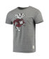 Men's Heathered Gray Wisconsin Badgers Vintage-Like Logo Tri-Blend T-shirt