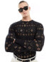 Фото #1 товара ASOS DESIGN muscle fit long sleeve in open fabric crochet