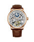 Men's Brown Leather Strap Watch 49mm