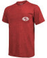 San Francisco 49Ers Tri-Blend Pocket T-shirt - Scarlet