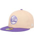 ფოტო #3 პროდუქტის Men's Peach, Purple New York Yankees Subway Series Side Patch 59FIFTY Fitted Hat