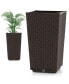 Фото #13 товара 2PCS Outdoor Wicker Flower Pot 22.5''Tall Planters with Drainage Hole