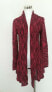 NY Collection Women's Space dye Fishtail Cozy Cardigan Jena Red Black S