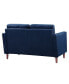 Lillith Modern Loveseat With Upholstered Fabric and Wooden Frame