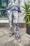 SATIN PRINT TROUSERS