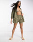 Фото #2 товара South Beach high waist beach short in khaki