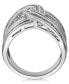 ფოტო #4 პროდუქტის Diamond Baguette Interwoven Statement Ring (1 ct. t.w.) in Sterling Silver (Also available in Gold-Plated Silver or Rose Gold-Plated Sterling Silver)