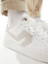 Levi's Swift leather trainer in white with cream backtab