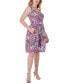 ფოტო #2 პროდუქტის Print Sleeveless Pleated Knee Length Pocket Dress