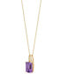 Macy's amethyst (2-9/10 ct. t.w.) and Diamond Accent Pendant Necklace in 14k Rose Gold