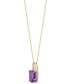 ფოტო #4 პროდუქტის Amethyst (2-9/10 ct. t.w.) and Diamond Accent Pendant Necklace in 14k Rose Gold