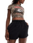 Фото #1 товара Pimkie sweat drawstring shorts in black