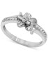 Diamond Flower Ring (1/10 ct. t.w.) in Sterling Silver