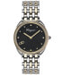 ფოტო #1 პროდუქტის Salvatore Women's Swiss Cuir Two-Tone Stainless Steel Bracelet Watch 34mm