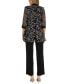 ფოტო #2 პროდუქტის Women's Layered-Look Top & Straight-Fit Pants