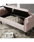 Фото #6 товара 63" Velvet Multifunctional Storage Rectangular Sofa Stool Buttons Tufted Nailhead Trim