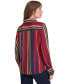 ფოტო #2 პროდუქტის Women's Printed Collared Long-Sleeve Top